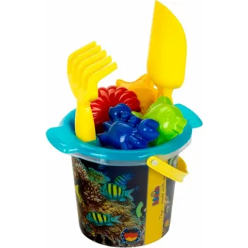 Hračka na písek Kbelík na písek AquaAction Coral Reef (1 litr) s příslušenstvím, zahradní herní vybavení