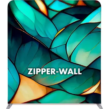 Jansen Display Rovná textilní reklamní stěna Zipper-Wall Straight Basic 200 x 230 cm + jednostranný potisk + taška