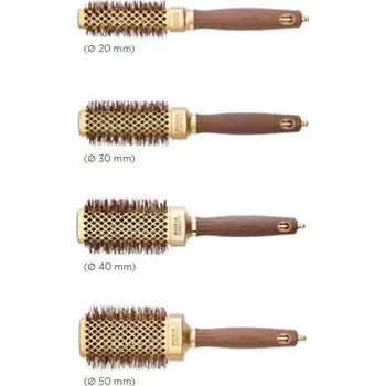 kartáč na vlasy Olivia Garden EXPERT STRAIGHT GOLD&BROWN ⌀ 50 mm