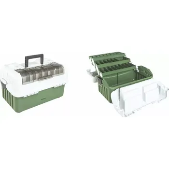 Mistrall kufřík zeleno bílý 46x28x26cm