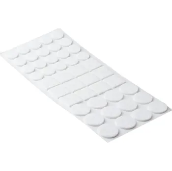 Podložka pod nábytek Walteco Sada filcových podložek, samolepicí, bílá, 44 ks