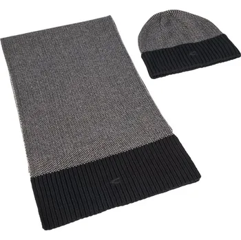 Kšiltovka SET ČEPICE A ŠÁLA CAMEL ACTIVE GIFT BOX SCARF/HAT GRAPHITE GRAY