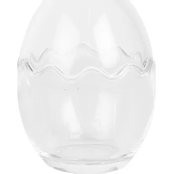 Dóza na potraviny Clayre & Eef Skleněná dóza s víkem vajíčko - Ø 8*12 cm