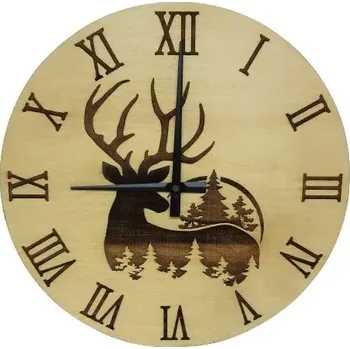 Hodiny Myslivecké dřevěné hodiny č.2 (Dřevěné hodiny)
