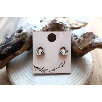 Náušnice Dřevěné náušnice Lišky II (Dřevěné náušnice)
