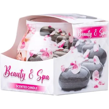 Svíčka Sklo Dekor 80 x 72 mm Beauty&Spa pink vonná svíčka 245 gram