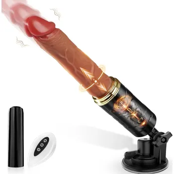 Erotický nábytek SuperLove Fuck Machine Thrusting & Vibrating Realistic Dildo & Remote Control Skin