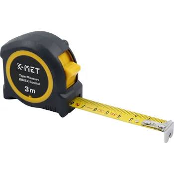 metr Svinovací metr KINEX/K-MET 3m, tř. přesnosti 2, žlutá páska, šíře 16mm (8001-02-003)