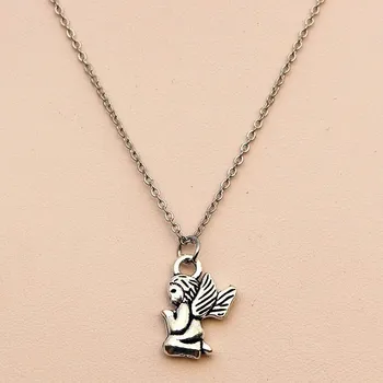 Náhrdelník Řetízek s andělem strážným barva starostříbrná