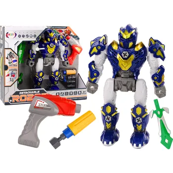 Robot Mamido Šroubovací robot s vrtačkou, šroubovákem, světly a zvukem, tmavě modrý