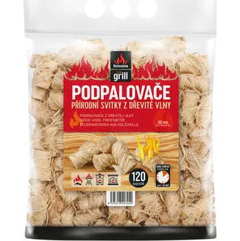 Podpalovač Nohel Garden Podpalovač z dřevité vlny 120ks, 50mm