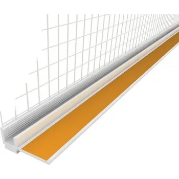 Stavební materiál Likov Začišťující okenní APU lišta s tkaninou 9 mm, Délka lišty: 2,4 m