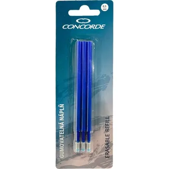 Náplň do gumovatelného pera s motivem CONCORDE, modrá, 0,5mm/3ks