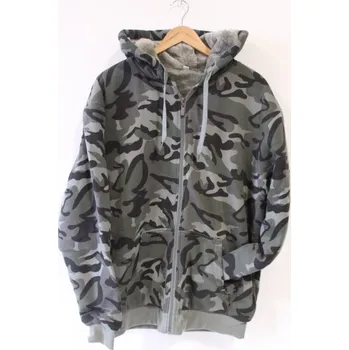 Pánská mikina DUNAUONE Mikina zateplená - wodland tmavě zelená Velikost: M