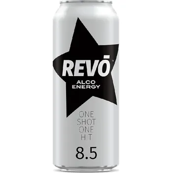 Energetický nápoj REVO alco energy - energetický nápoj s alkoholem 8,5 % - plech 0,50l