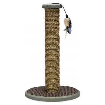 Škrabadlo z mořské trávy s hračkou, ROFTA, hnědá, 30 x 30 x 49 cm