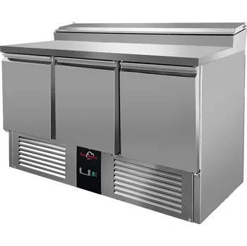 Lednice G.Gastro Saladeta / přípravný stůl PREMIUM - 1,37 x 0,7 m - se 3 dveřmi