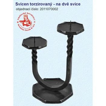Svícen Svícen torzírovaný - na dvě svíce - 2011070002