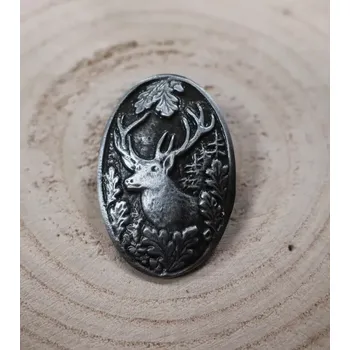 Odznak - jelen stříbrný (Myslivecká ozdoba)