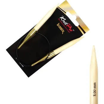 Jehlice Dřevěné kruhové jehlice 40 cm 8 mm