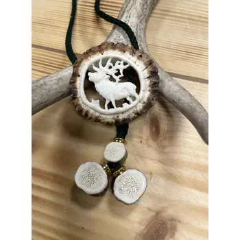 Šperk Myslivecké bolo vyřezávané č.1 - jelen (Ozdobný lovecký přívěsek)