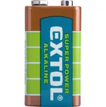 Baterie alkalická 9V, 6LR61 - EXTOL LIGHT EX42016