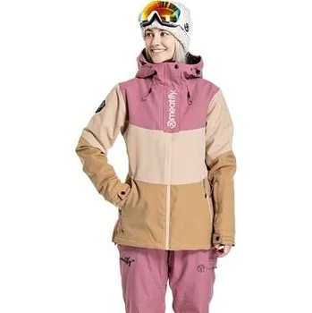 Meatfly dámská SNB & SKI bunda Kirsten Latte / Dusty Rose | Písková | Velikost XL