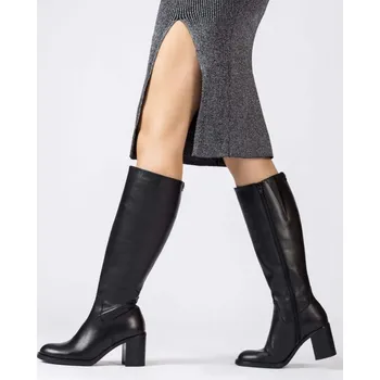 Dámské tričko Wonders dámské kožené kozačky na podpatku Mate černé Velikost: 41