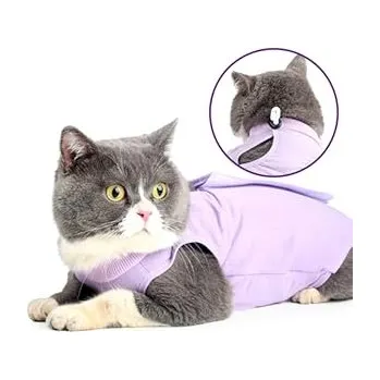 Obleček pro kočky pro zotavení Fialová S
