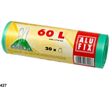 Drogerie Pytle do koše Alufix Standard stahovací - 64x71cm / 60l / 16my / 20ks / zelená