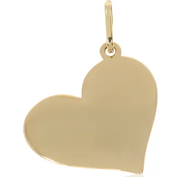 Přívěsek Zlatnictví Helios Zlatý přívěsek lesklé šikmé srdce