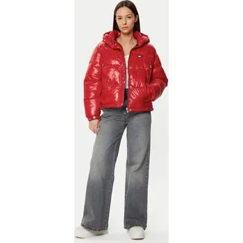 Pánská větrovka Tommy Jeans Vatovaná bunda DW0DW20210 Červená Regular Fit S