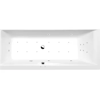 Vana CLEO hydromasážní vana, 180x90x48cm, Attraction Hydro-Air, chrom