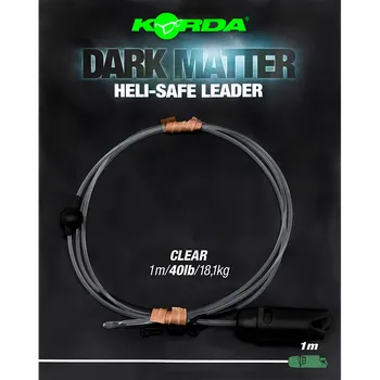 Korda Koncová Montáž Dark Matter Leader Heli Safe 18,1 kg 1 m - Clear