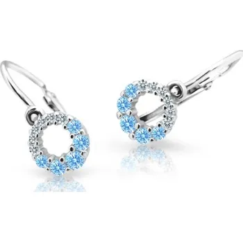 Náušnice CUTIE Náušnice pro miminko bílé zlato se zirkony