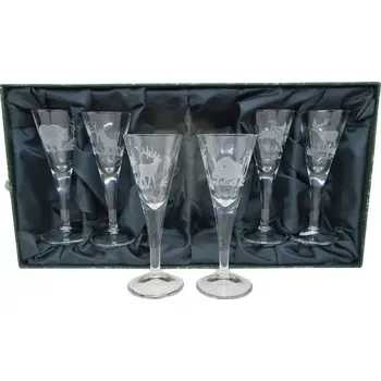 Sklenice Jagerglass Myslivecké broušené sklenice na likér 6ks