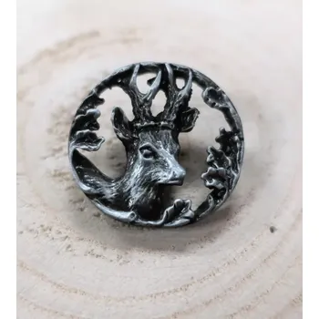 Odznak - hlava srnce stříbrná (Myslivecká ozdoba)