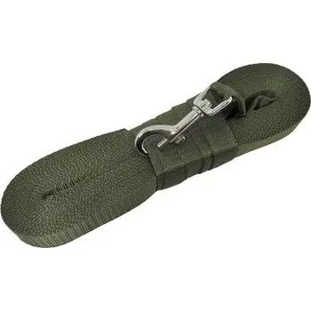 Vodítko pro psa Barvářská šňůra zelená - 10 m x 2,5 cm (Stopovací šňůra pro psa)