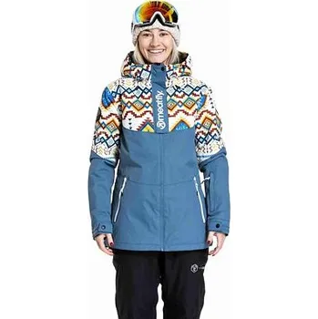 Meatfly dámská SNB & SKI bunda Kirsten White Jones / Slate Blue | Bílá | Velikost S