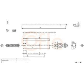 Plynové lanko Lanko plynu COFLE 12.7320