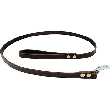 Vodítko pro psa Hnědé kožené vodítko - 120 cm (Kožené vodítko)