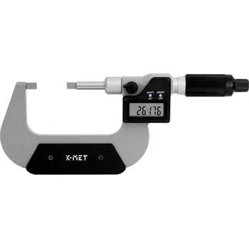 Digitální mikrometr na zápichy KINEX/K-MET 100-125 mm, 0.001mm, rychloposuv - 2mm/ot., DIN&nbsp;863, IP&nbsp;65 (7075-05-125)