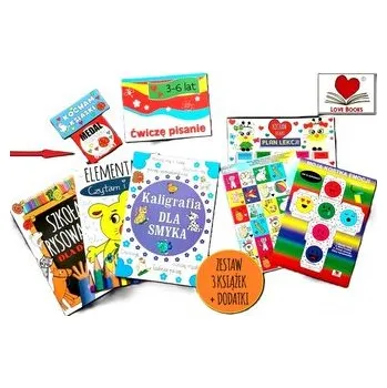 První čtění Ćwiczę pisanie 3-6 lat. Zestaw 3 książek z dodatka - Agnieszka Wileńska