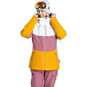 Meatfly dámská SNB & SKI bunda Kirsten White / Sunflower | Bílá | Velikost M