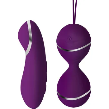 SuperLove Remote Controlled Vibrating Love Balls Purple