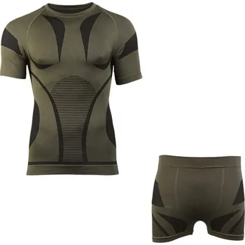 Pánské termo spodní prádlo TEESAR® Komplet funkční PERFORMANCE triko a trenky ZELENÉ Velikost: L-XL