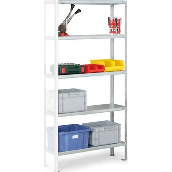 Dílenský regál META Policový regál FIX, 100 kg, 2000 x 1000 x 400 mm, přídavný regál