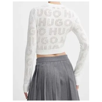 Pánský svetr Hugo Svetr Sarahred Bílá Regular Fit M