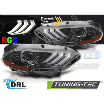 Přední světlomet LED PŘEDNÍ SVĚTLA RGB DRL ČERNÁ pro FORD MUSTANG 18-21