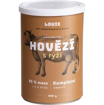 Krmivo pro psa Louie Dog Hovězí s rýží 1200 g